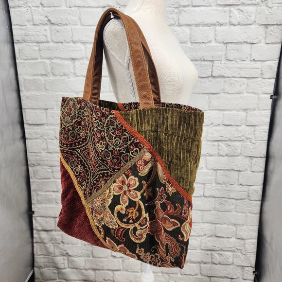 Handmade Tapestry Grandma Core  Shoulder Tote Bag - Picture 1 of 15